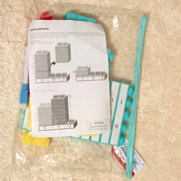 BRAND NEW! NWT ~ 1 Set of Addition & Subtraction Building Blocks Learning Game - Picture 2 of 2